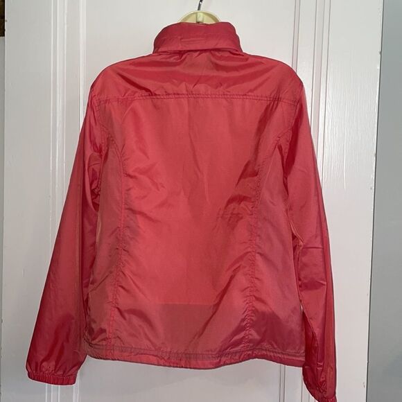L.L. Bean salmon pink windbreaker jacket with hood - Picture 4 of 10
